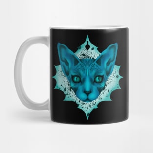 blue sphynx Mug